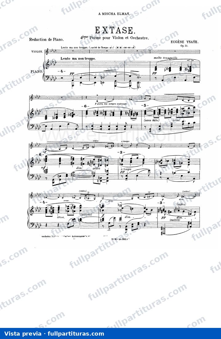 2º Poema para Violín y Orquesta Op. 13 — preview