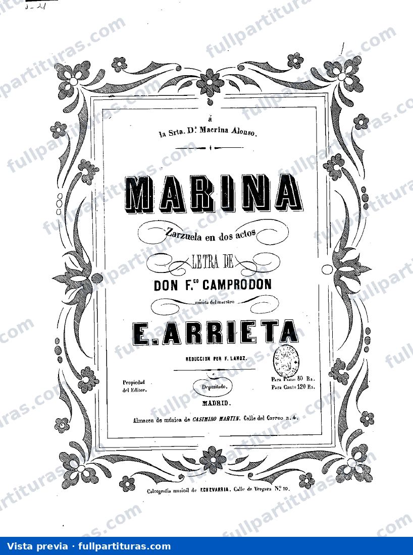 Arrieta, Emilio: Marina — preview