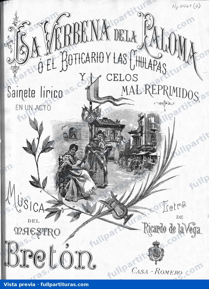 La Verbena de la Paloma: Versión completa con acc. de piano — preview