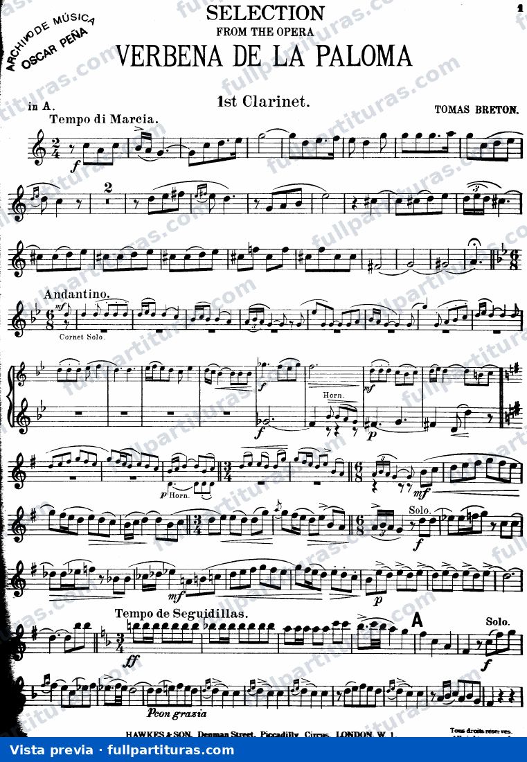 La Verbena de la Paloma: Selección para orquesta — preview