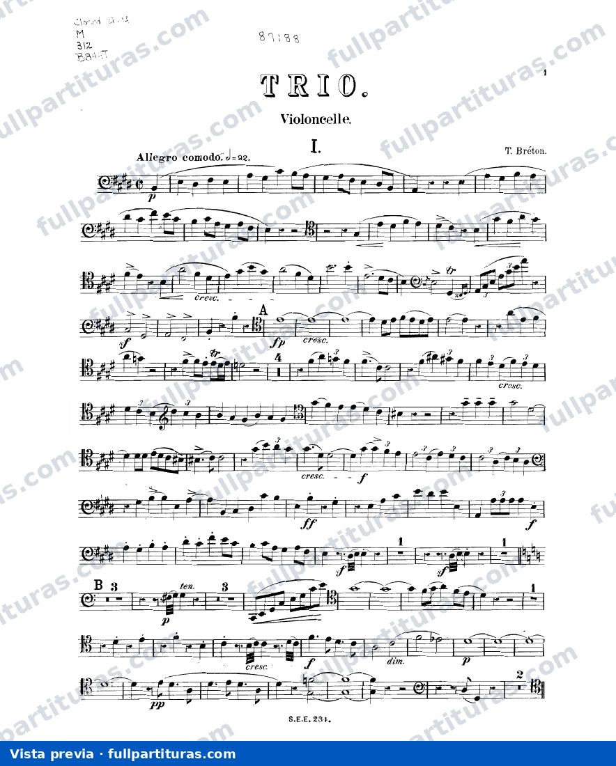 Otras obras: Parte del violoncello — preview