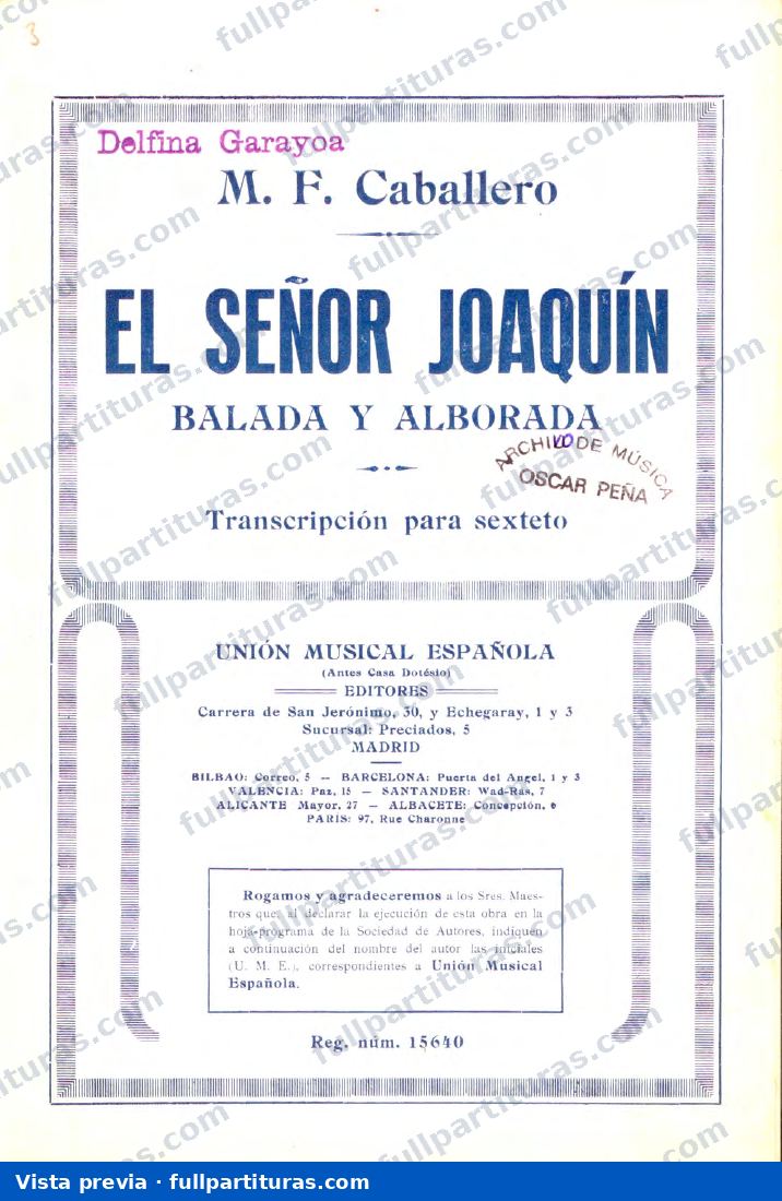 Federico: El Señor Joaquín — preview