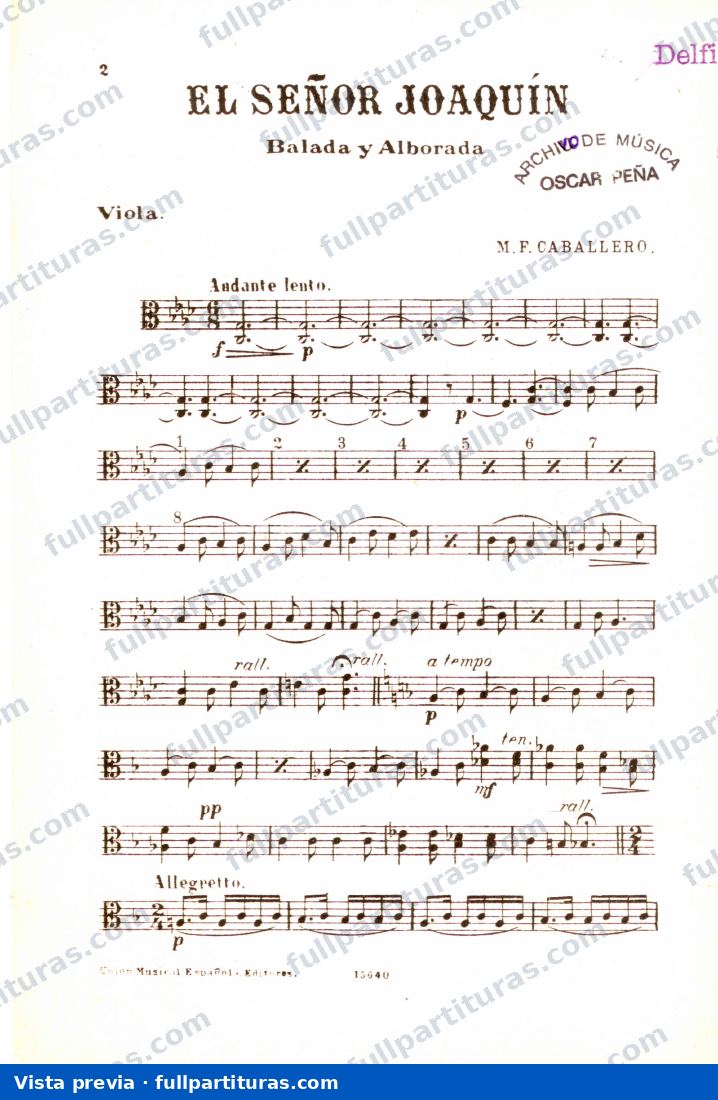 Federico: Parte de la viola — preview