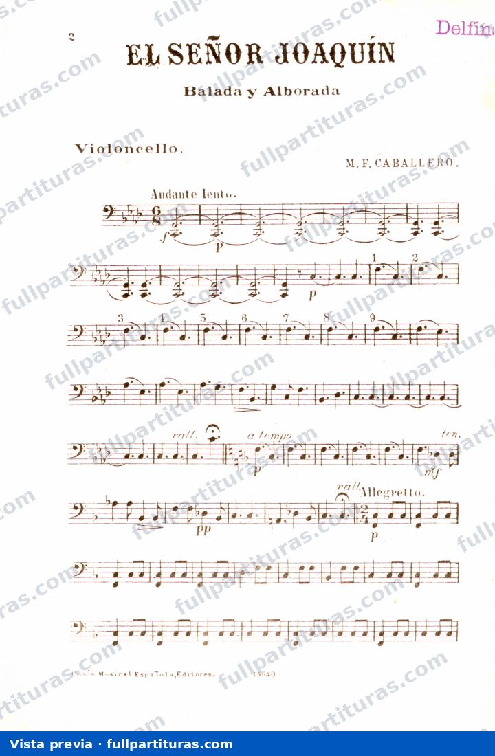 Parte del violoncello — preview