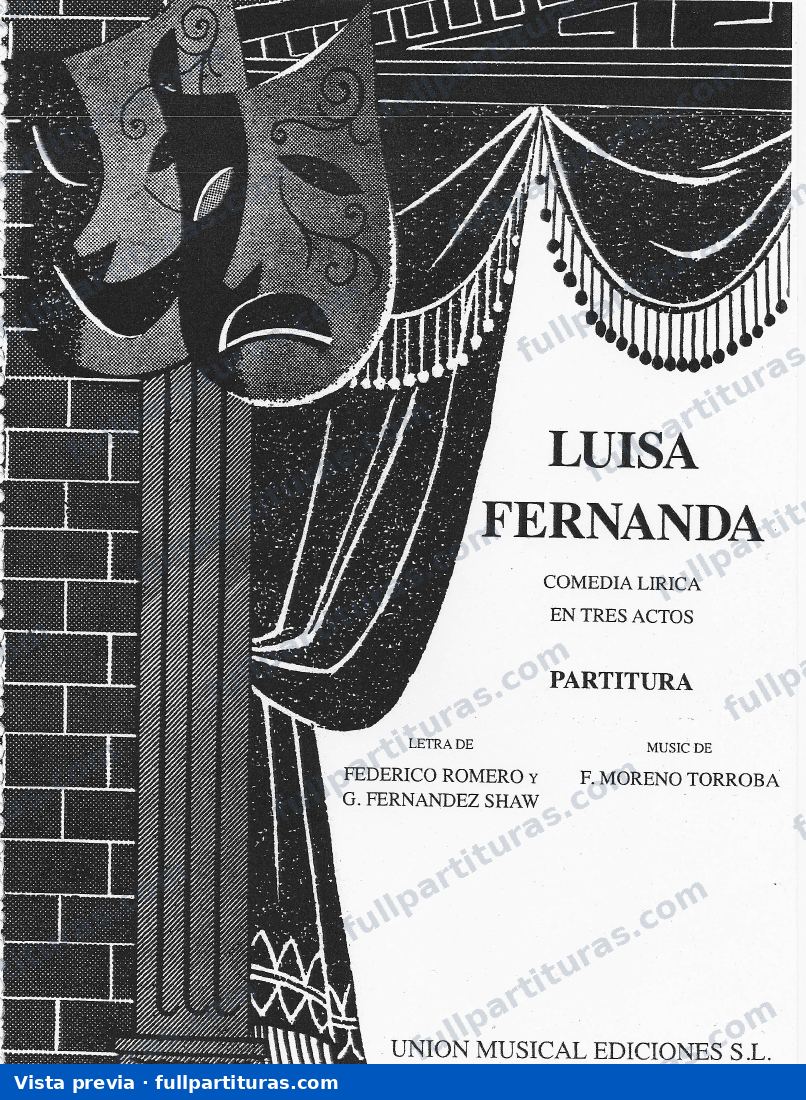 Moreno Torroba, Federico: Luisa Fernanda — preview
