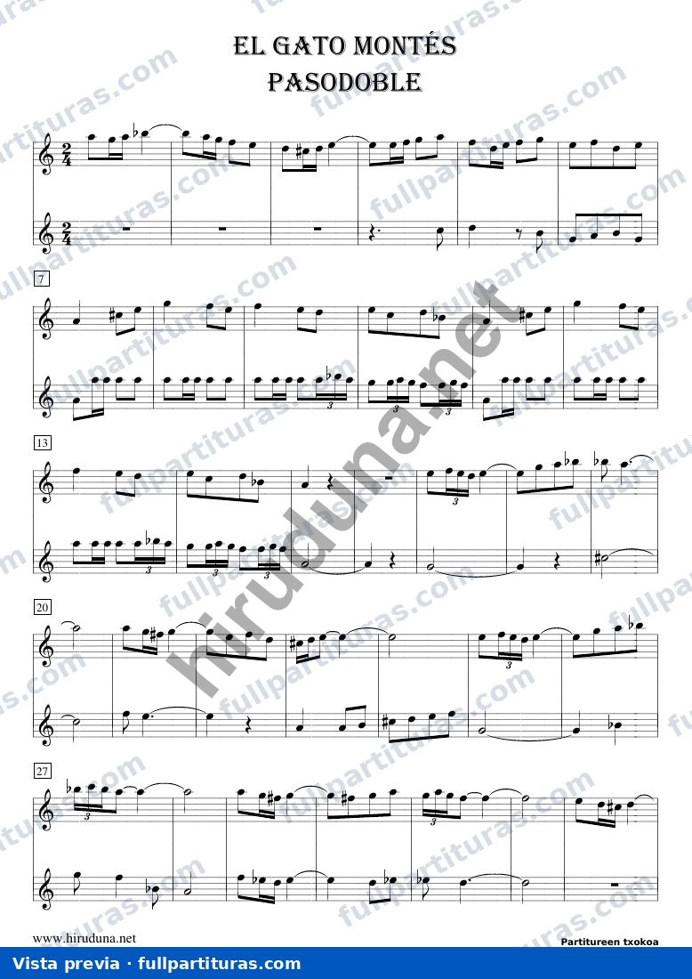 Moreno Torroba, Federico: El Gato Montés (piano) — preview