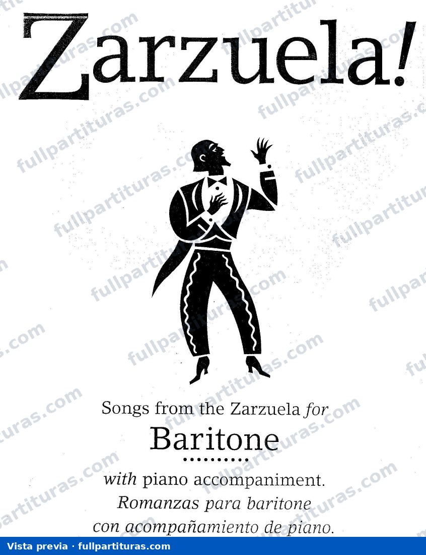 Romanzas de Zarzuela para Barítono — preview