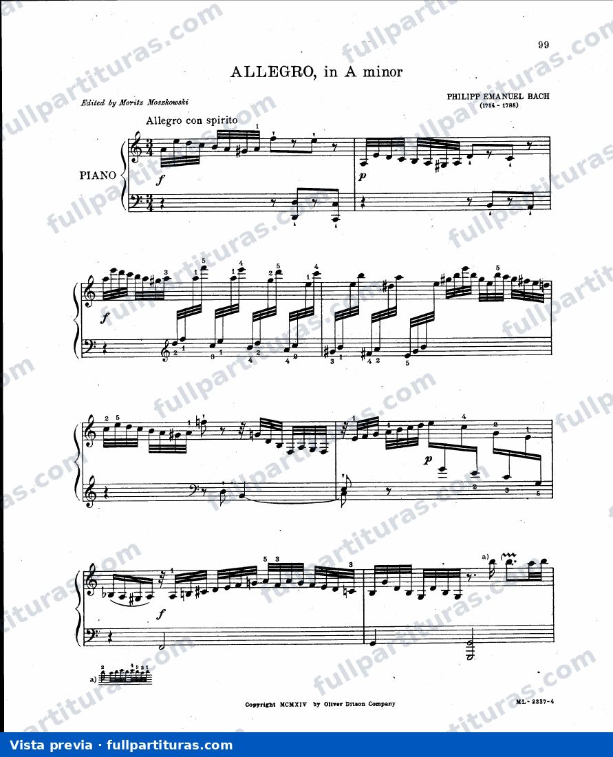 Allegro en La menor — preview