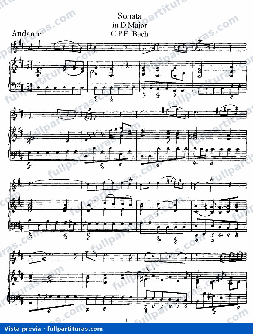Sonata para Flauta en D — preview