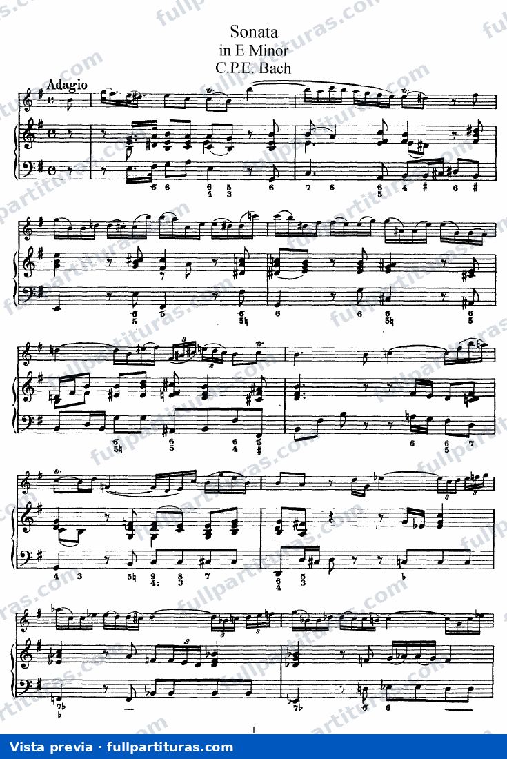 Sonata para Flauta en E — preview
