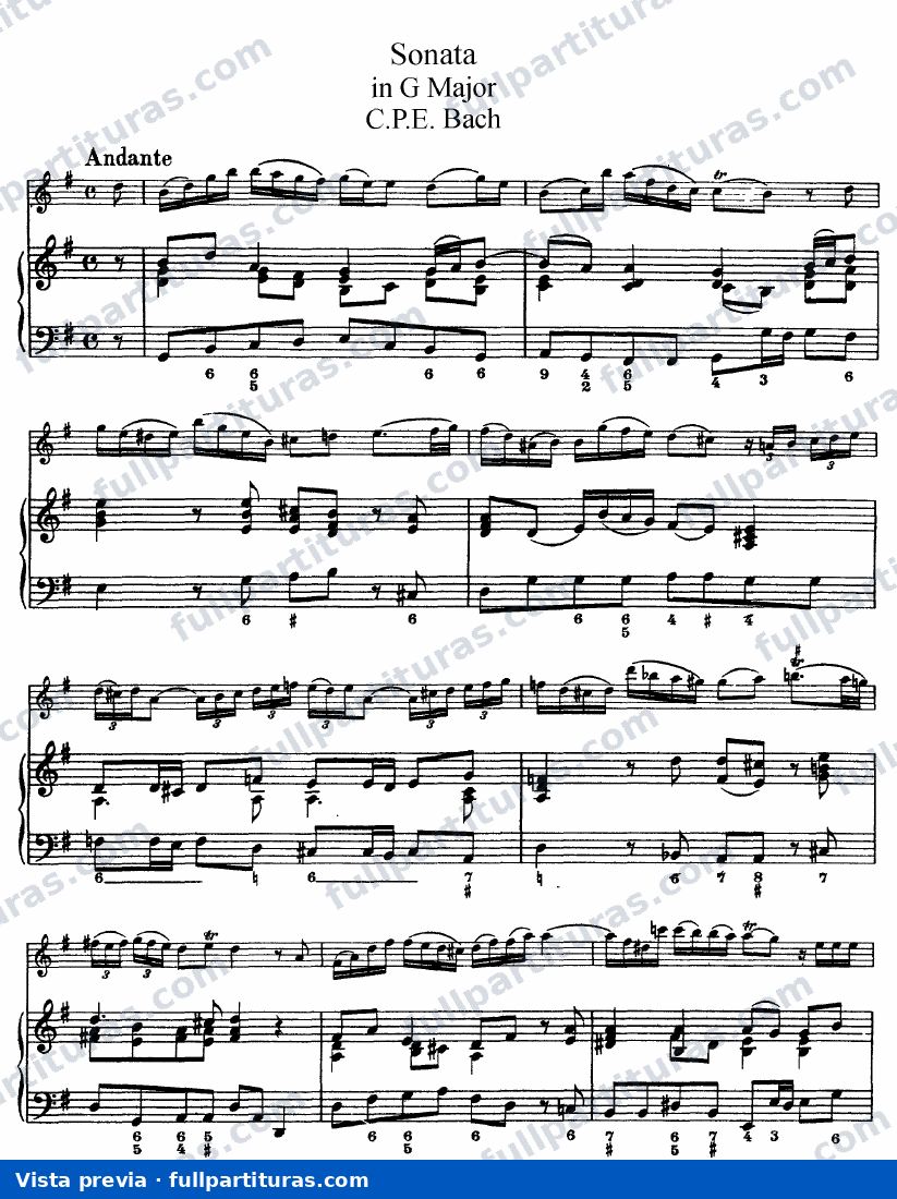 Sonata para Flauta en G — preview