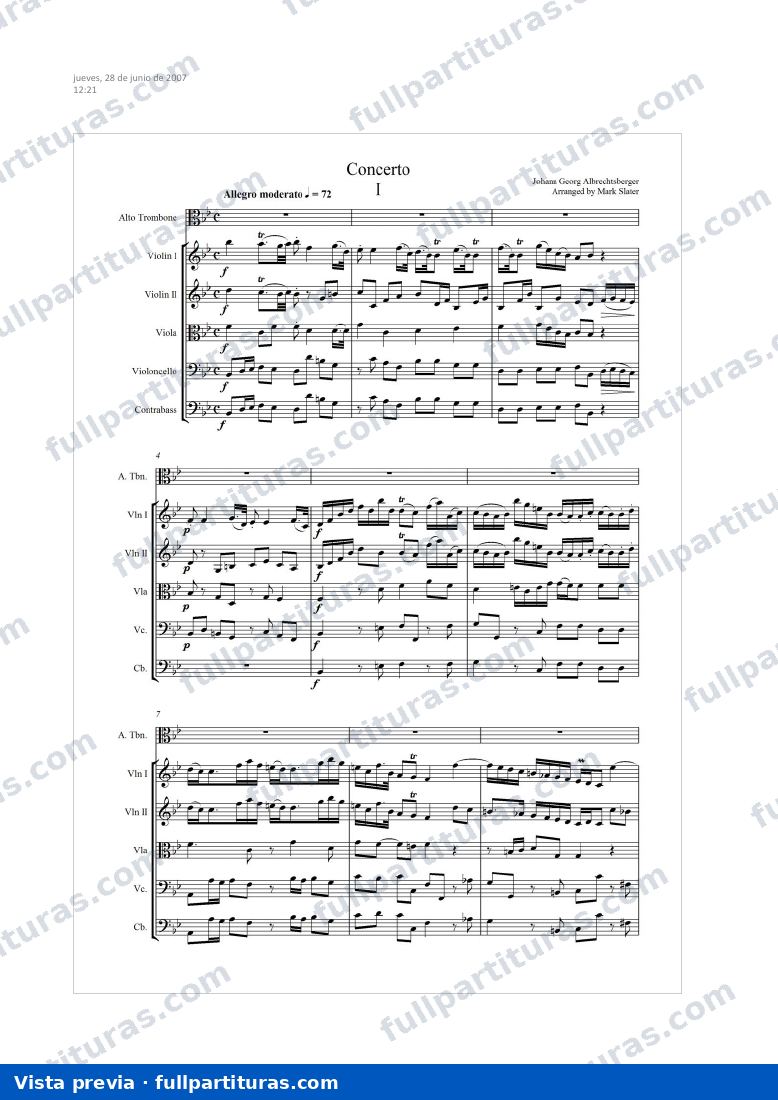 Accolay, Jean Batiste: Concierto Nº 1 para Trombón — preview