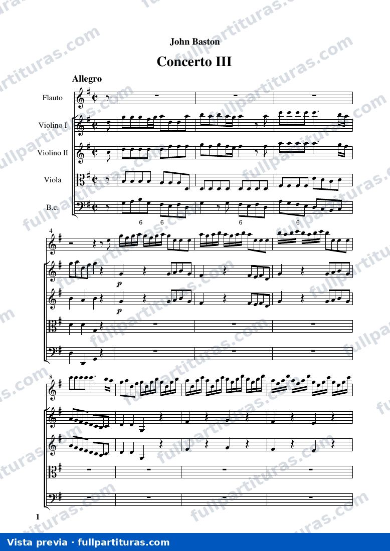Concerto for Recorder, Strings and Continuo in G major (2) — preview