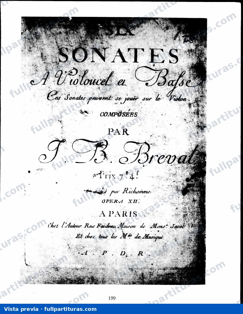 Seis sonatas para Violoncello Op. 12 — preview