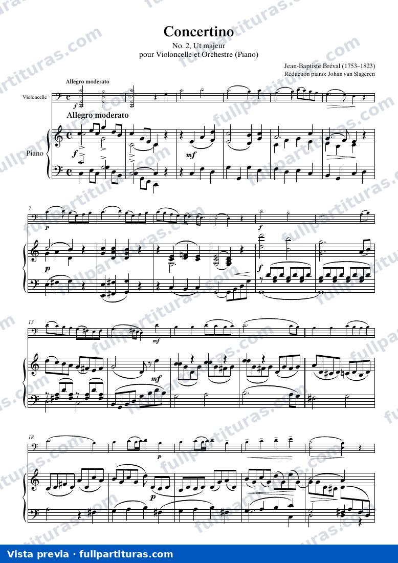 Concertino para cello y orquesta en DoM — preview