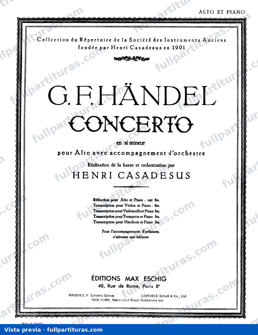Concierto para viola al estilo de Handel — preview