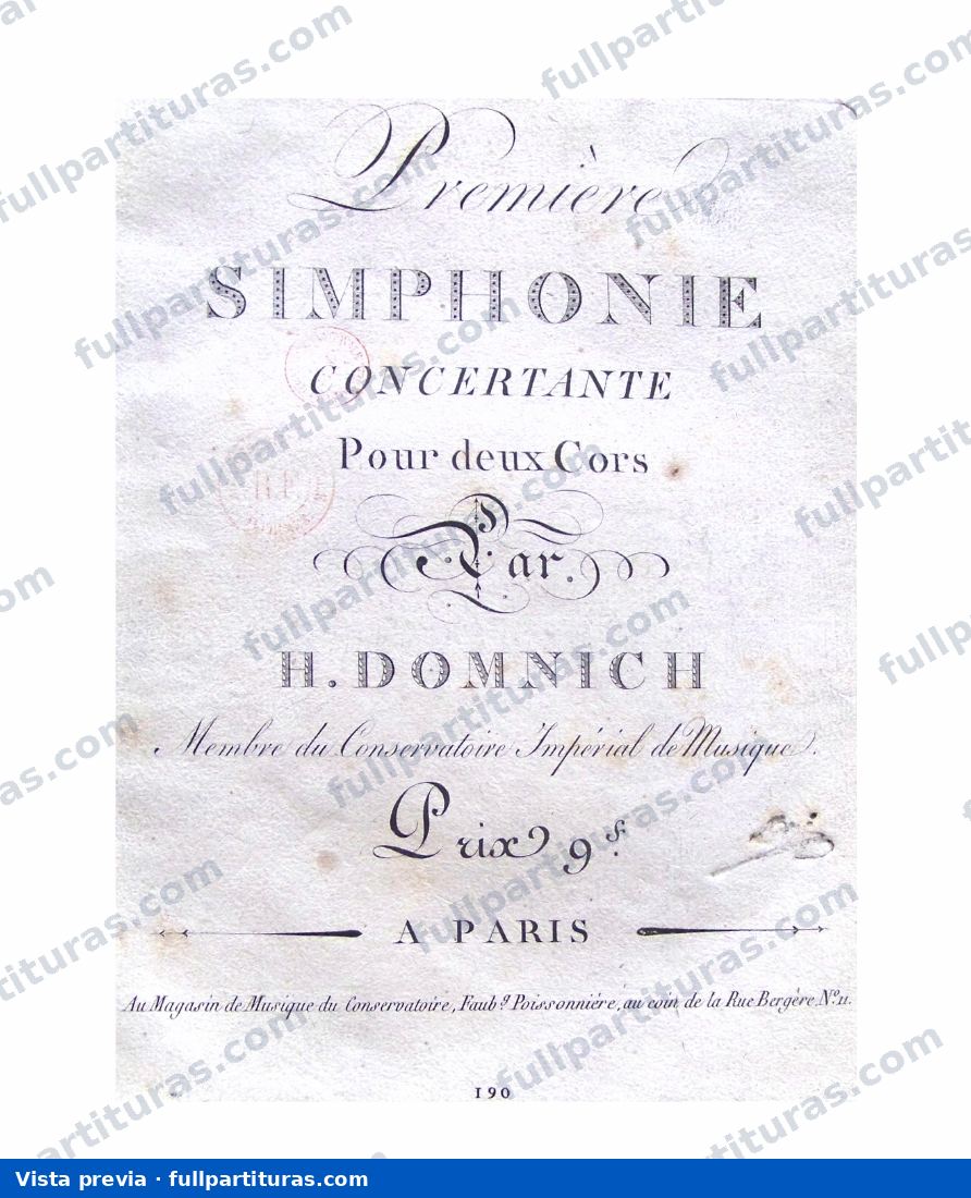 Premiere Symphonie concertante pour deux cors — preview