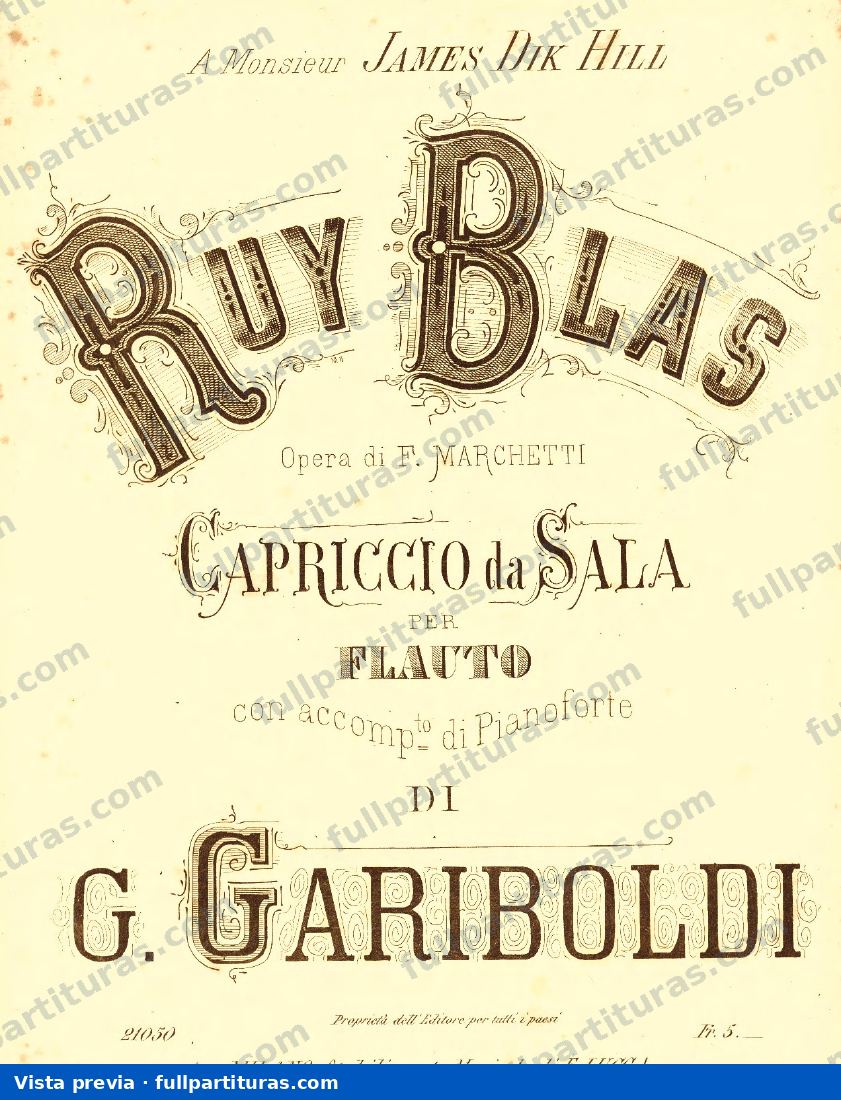 Capriccio sobre la obra Ruy Blas — preview