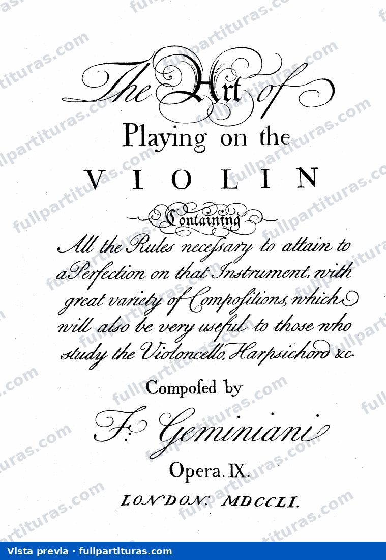 Art Of Playing The Violin — vista previa