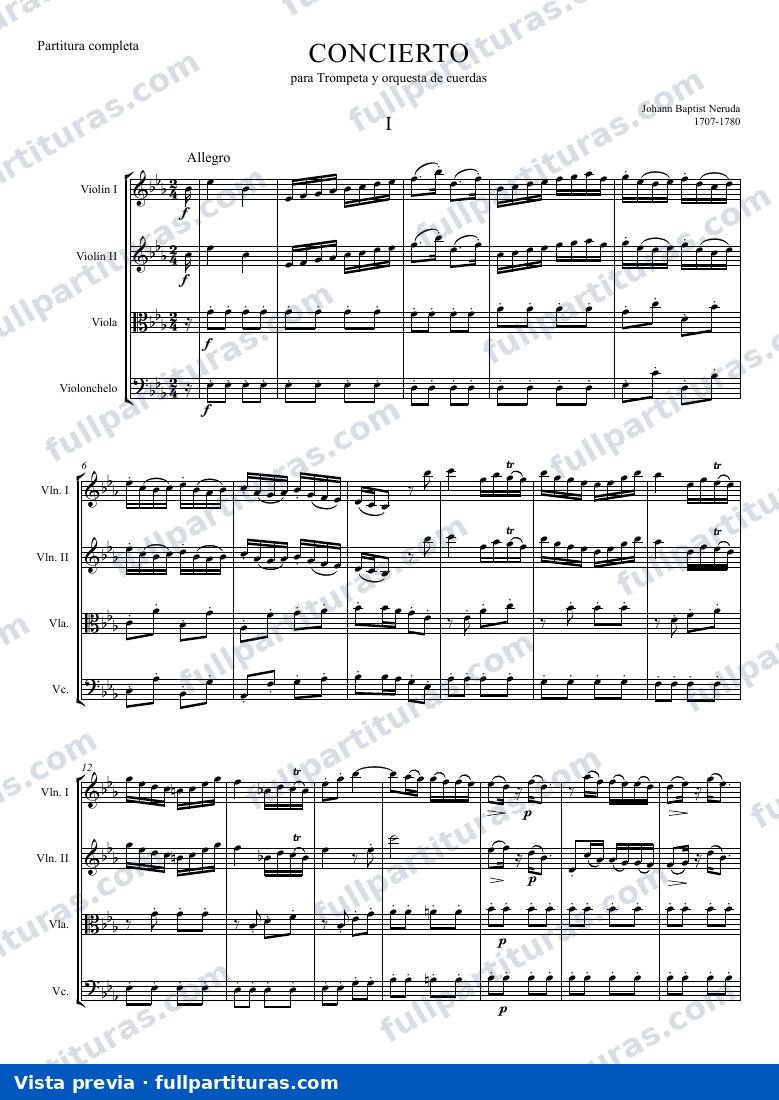 Concerto Mi bemol for Trumpet, Strings and Continuo — preview