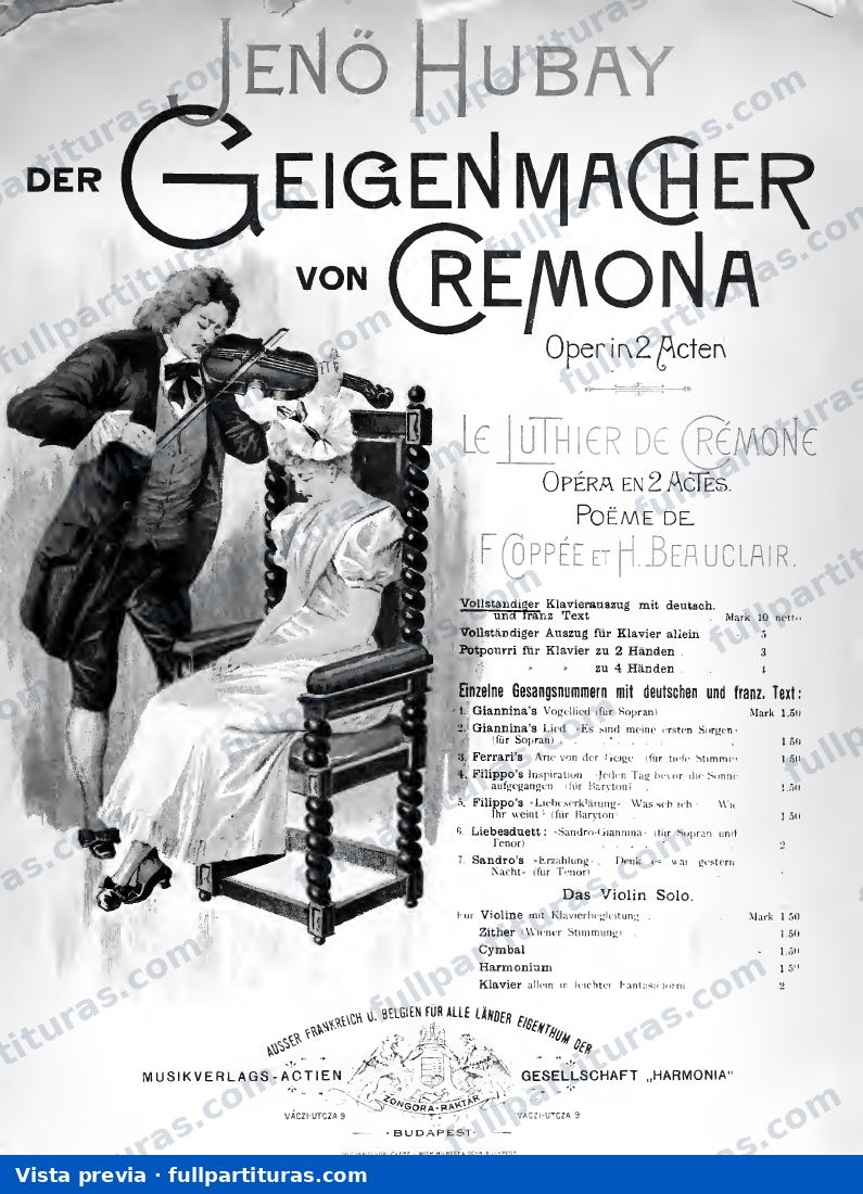 Hoffmeister, Franz Anton: The Violin Maker of Cremona — preview