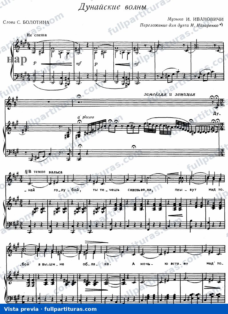 Ondas del Danubio (piano y canto) — preview
