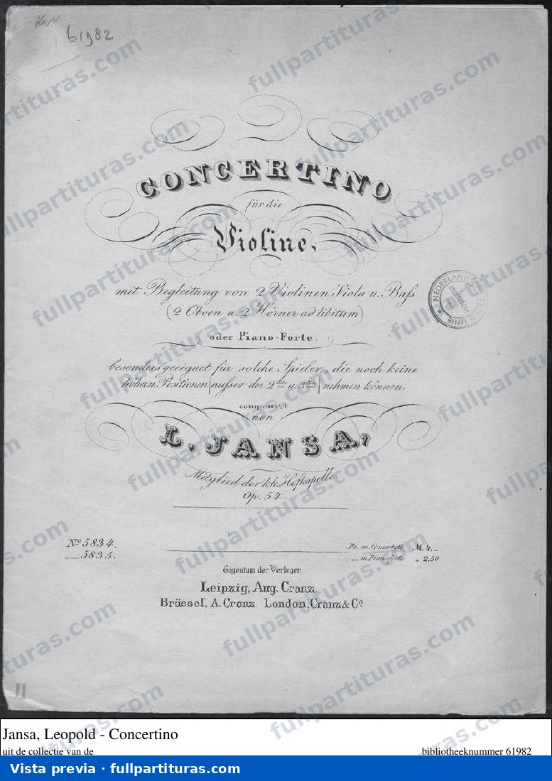 Concertino op. 54 en re mayor — preview