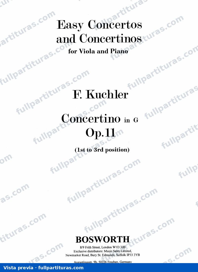 Concertino en G op. 11 — preview