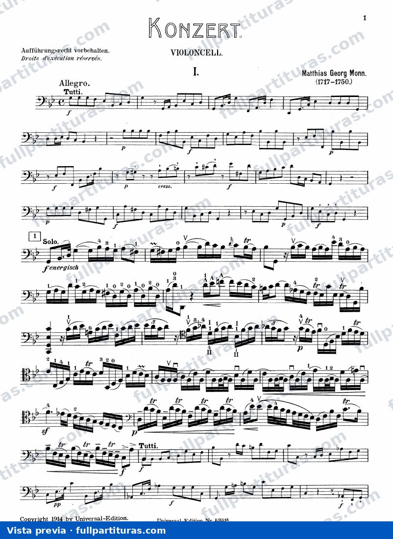 Monn: parte del cello — preview