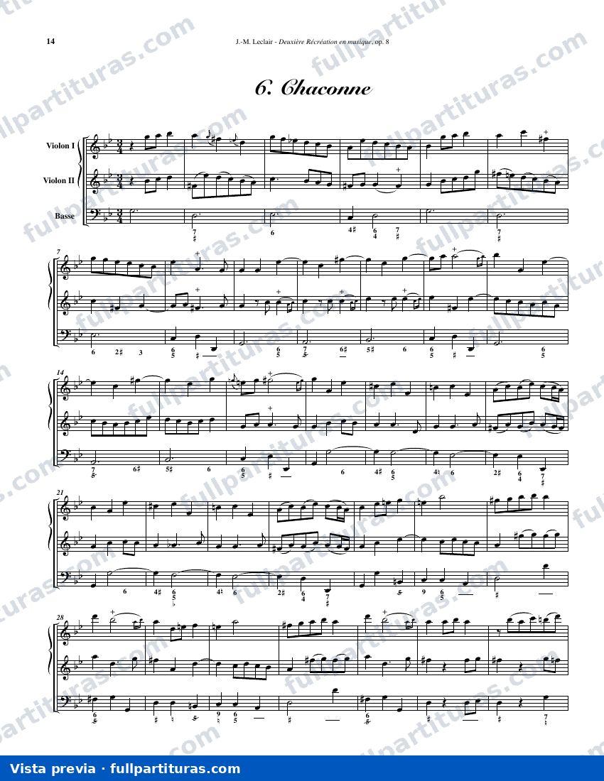 Deuxième Récréation de Musique: 6 Chaconne — preview