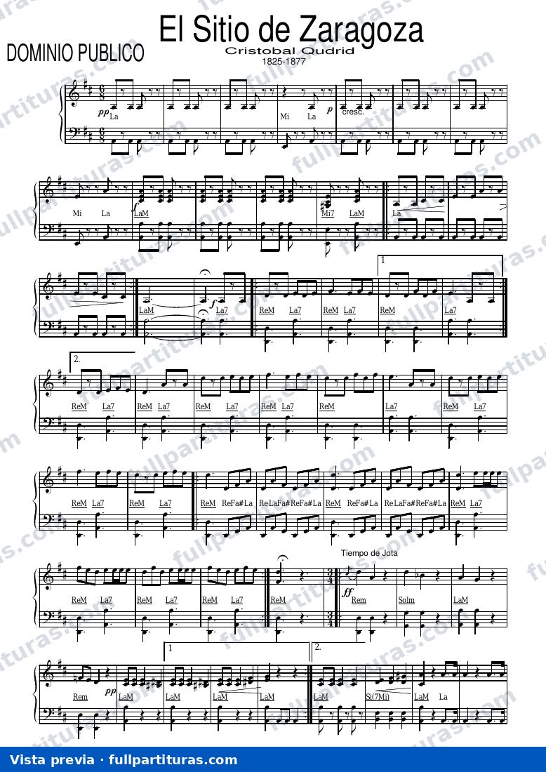 Oudrid: El sitio de Zaragoza (piano) — preview