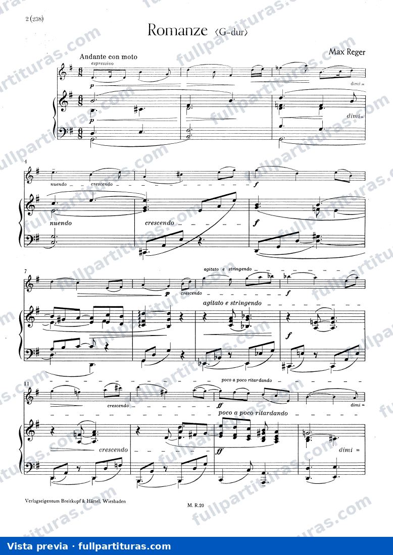 Romanza en G-Dur violín y piano — preview