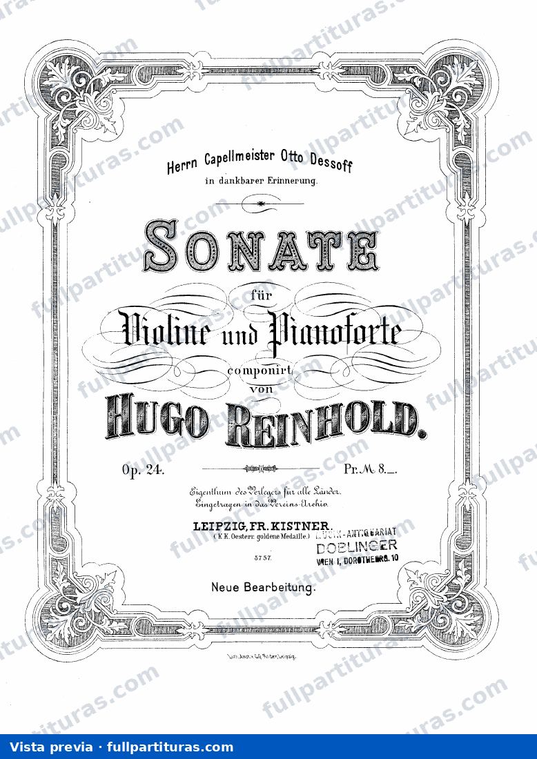Sonata para violín Op. 24 — preview