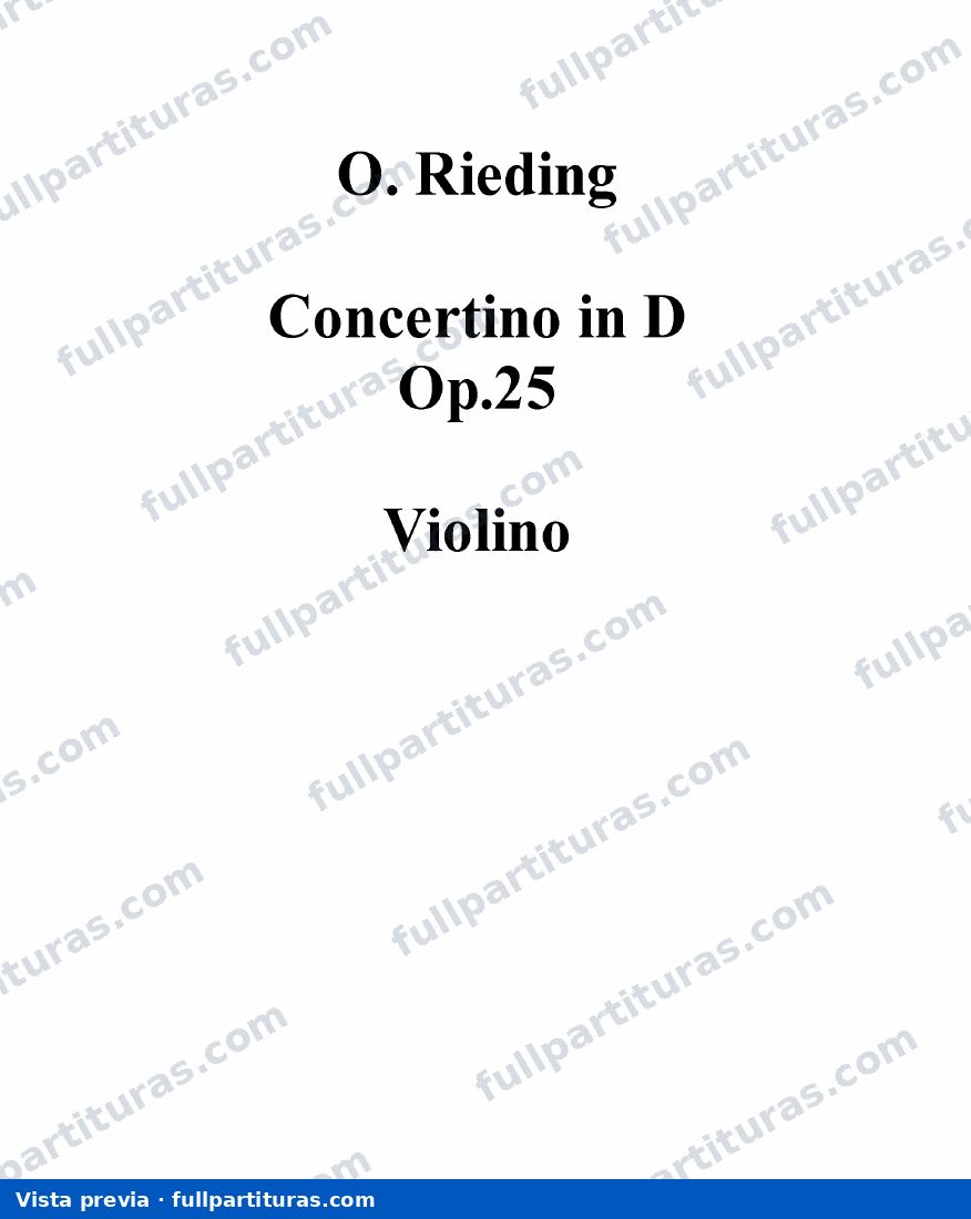 Concertino en d op 25 — preview