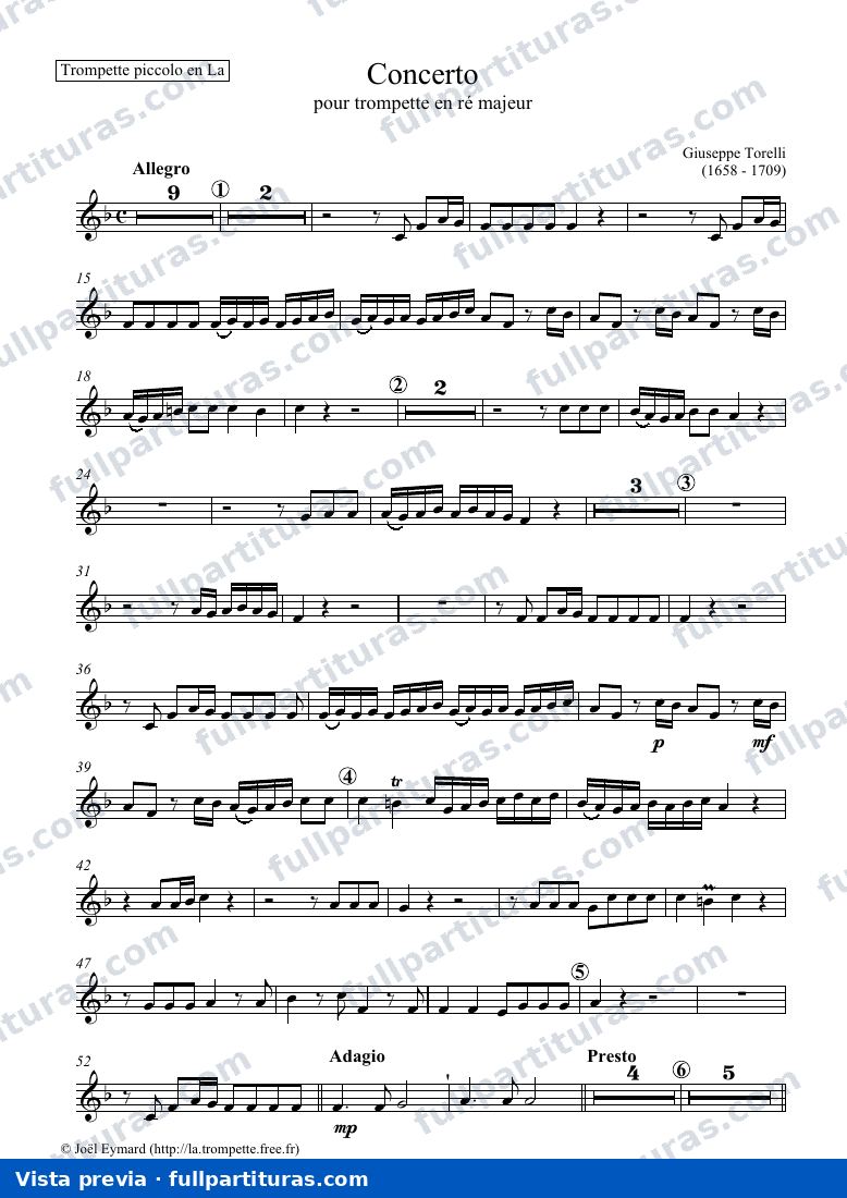 Versión para trompeta "piccolo" en La — preview