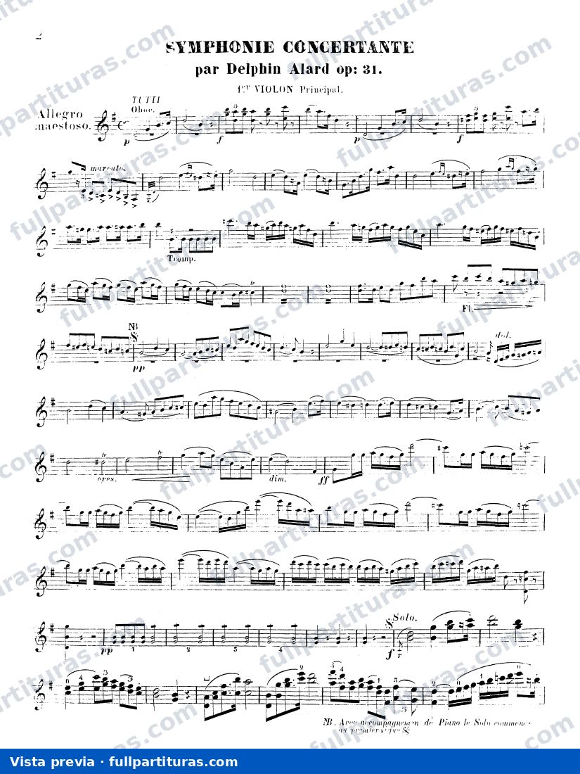 parte del violín — vista previa