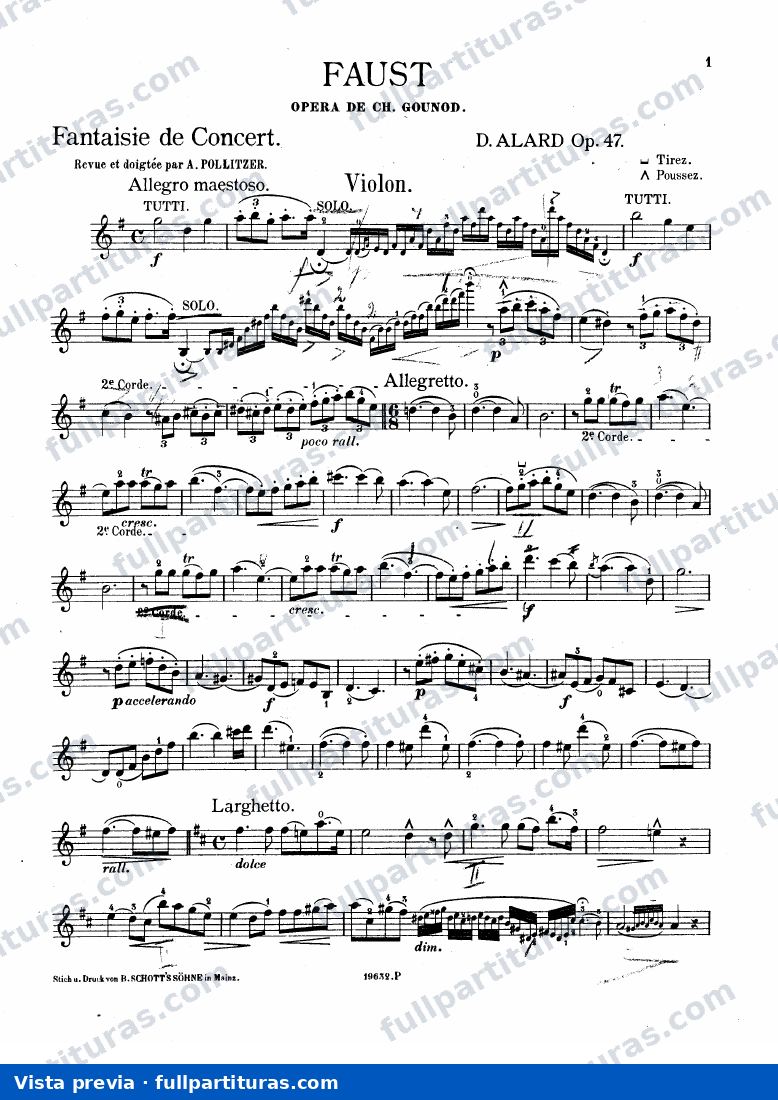 parte del violín — vista previa