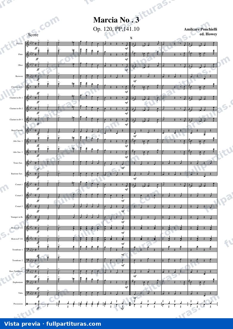 Marcia No.3, Op.120 (versión moderna) — vista previa