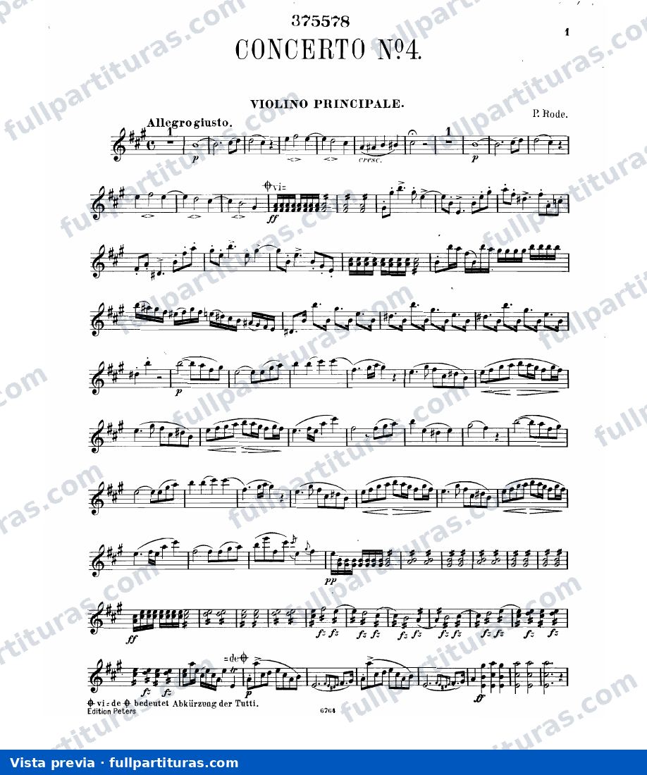 Parte del violín — vista previa