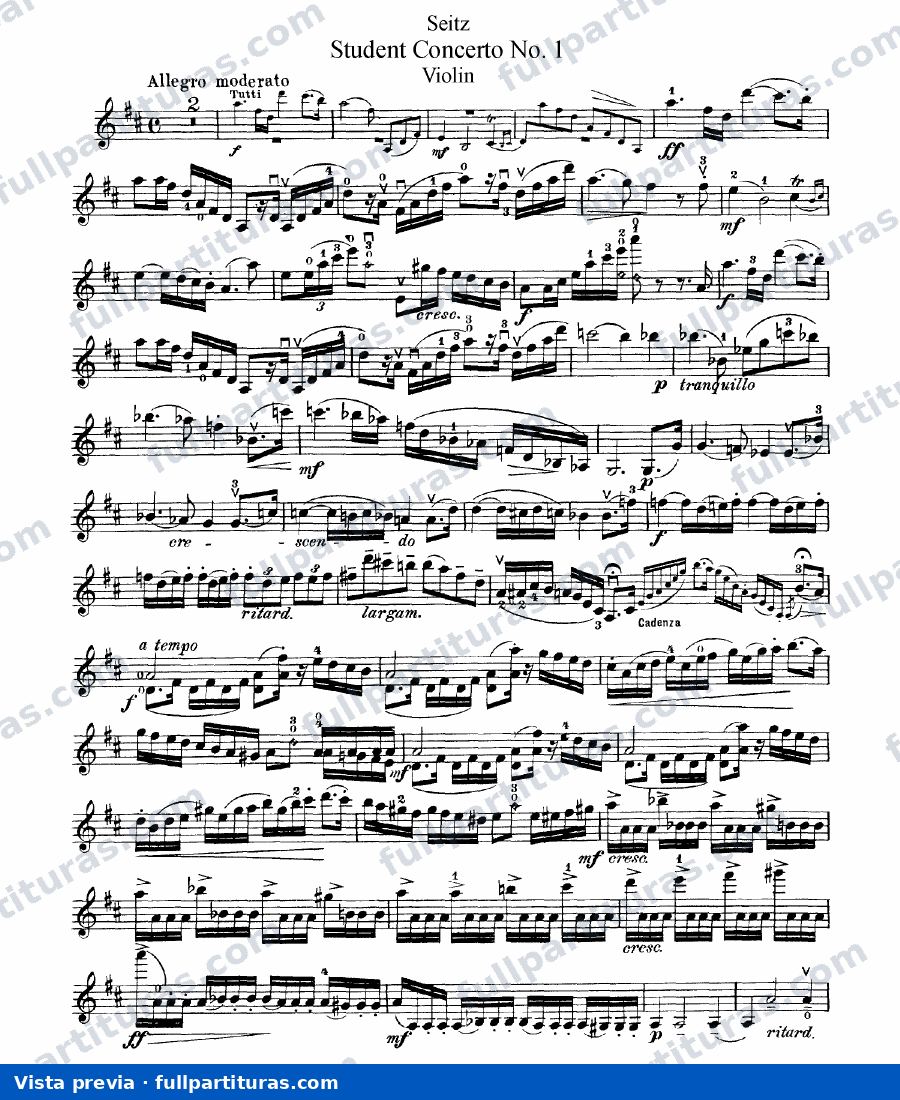 Student Concerto No.1, Op.7 (parte del violín) — preview