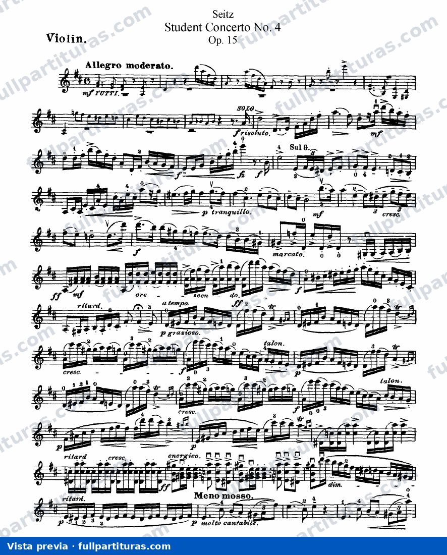 Parte del violín — vista previa