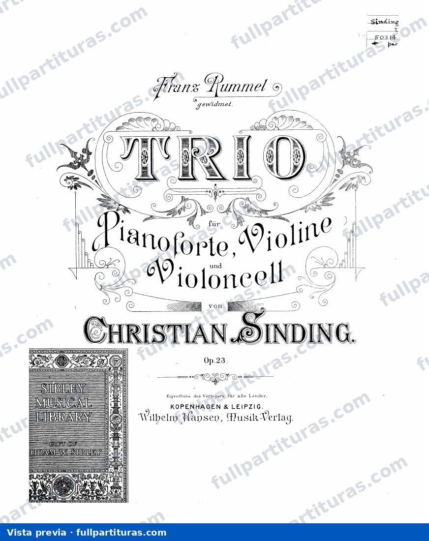 Piano Trio No.1, Op.23 (parte del violín) — vista previa