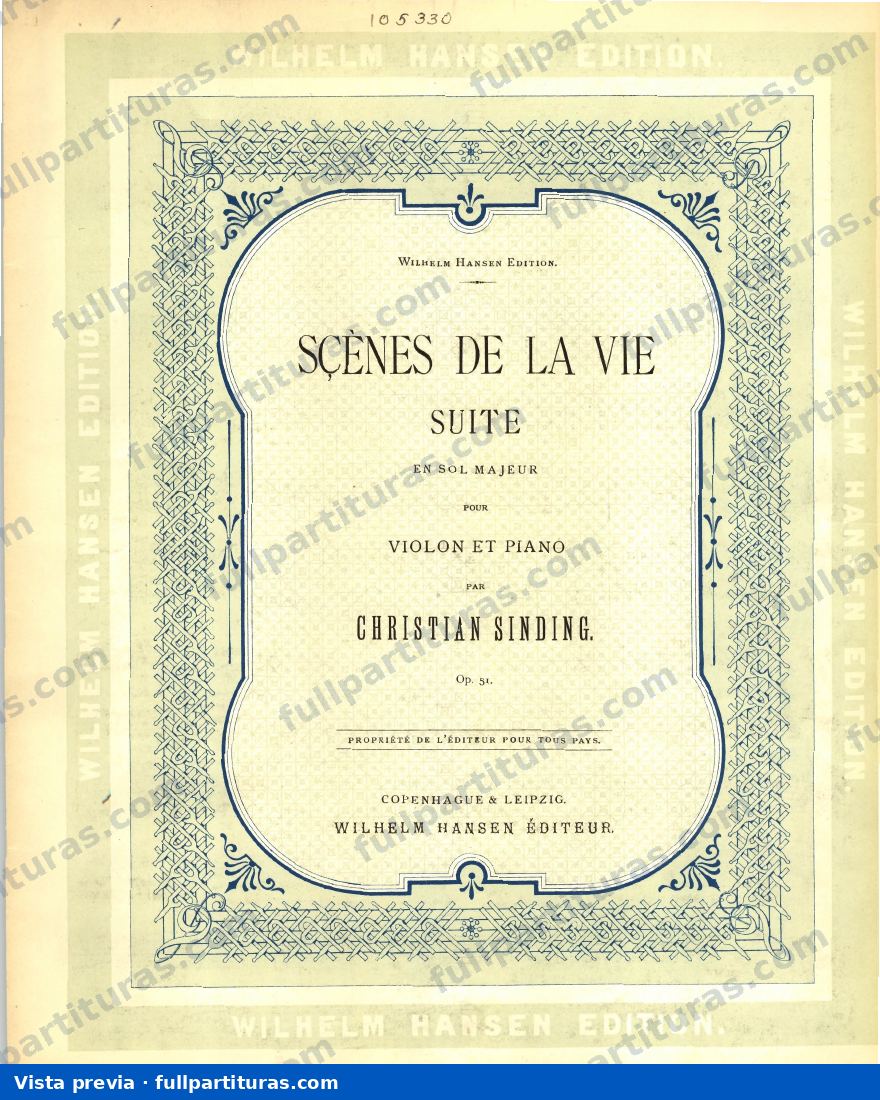 Scènes de la vie, Op.51 (parte del violín) — vista previa