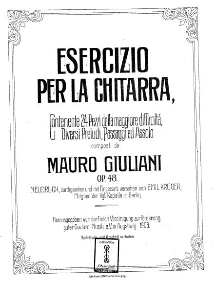 Método para Guitarra (24 Etudes, Op.48)
