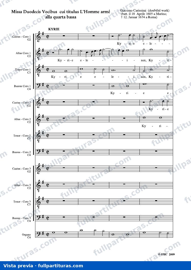 Missa L'homme armé a 12, Kyrie — preview