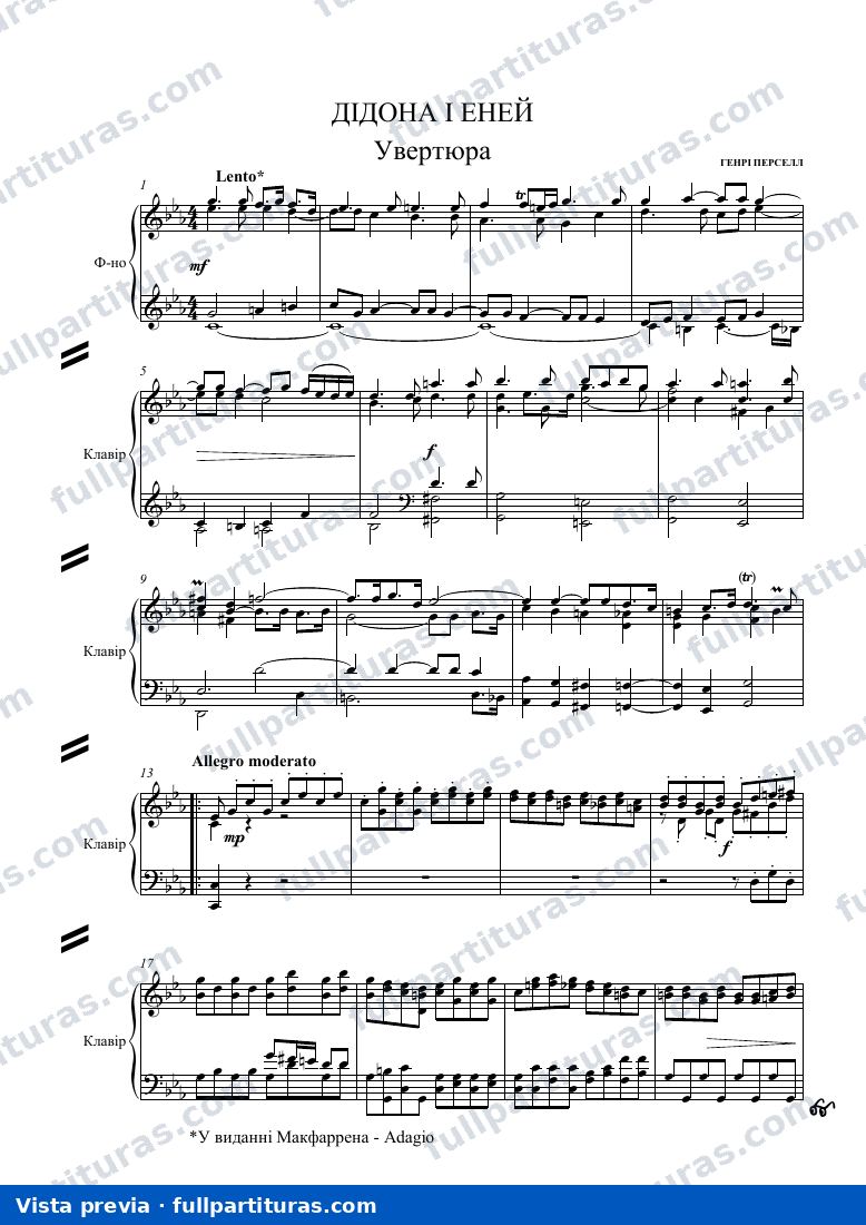Dido and Aeneas — vista previa