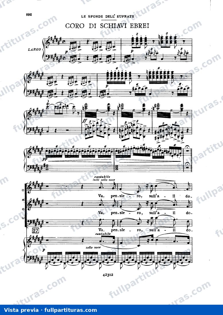 Va, pensiero (Coro de los esclavos hebreos, Nabucco Acto III) — preview