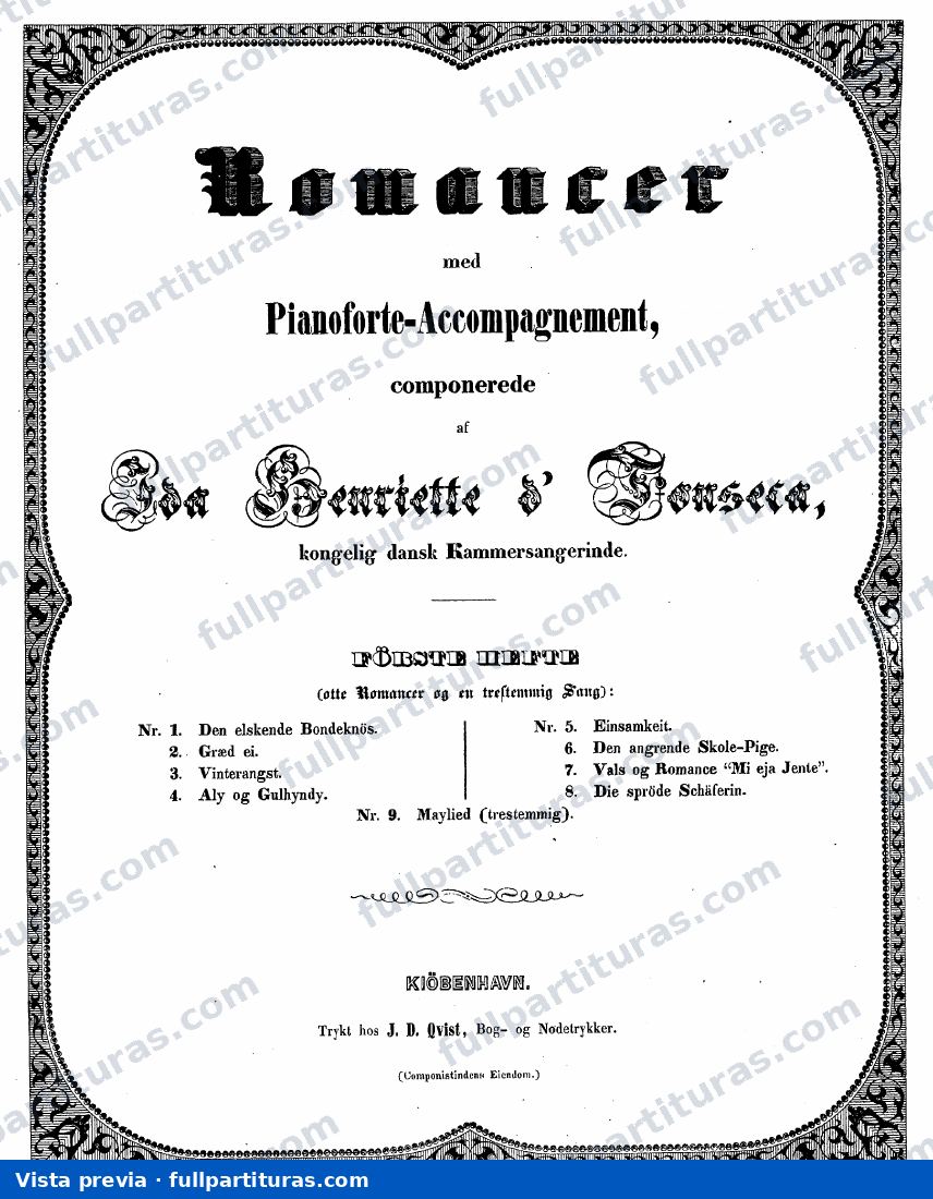 Romancer med Pianoforte Accompagnement — preview