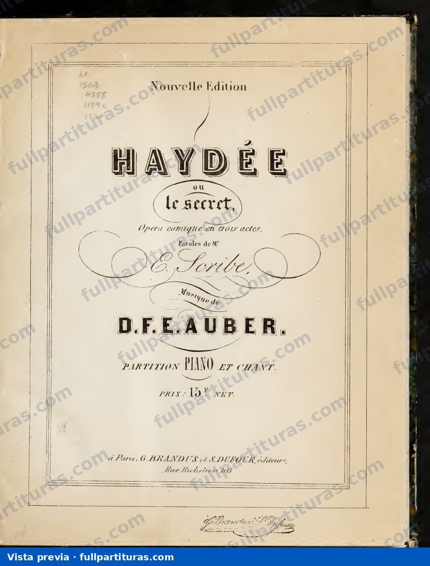Haydée, ou, Le secret — Vorschau