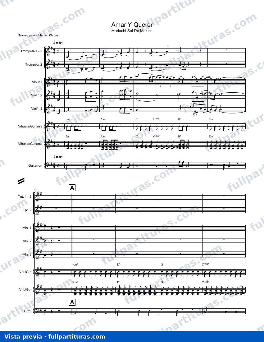 Amar y querer — vista previa